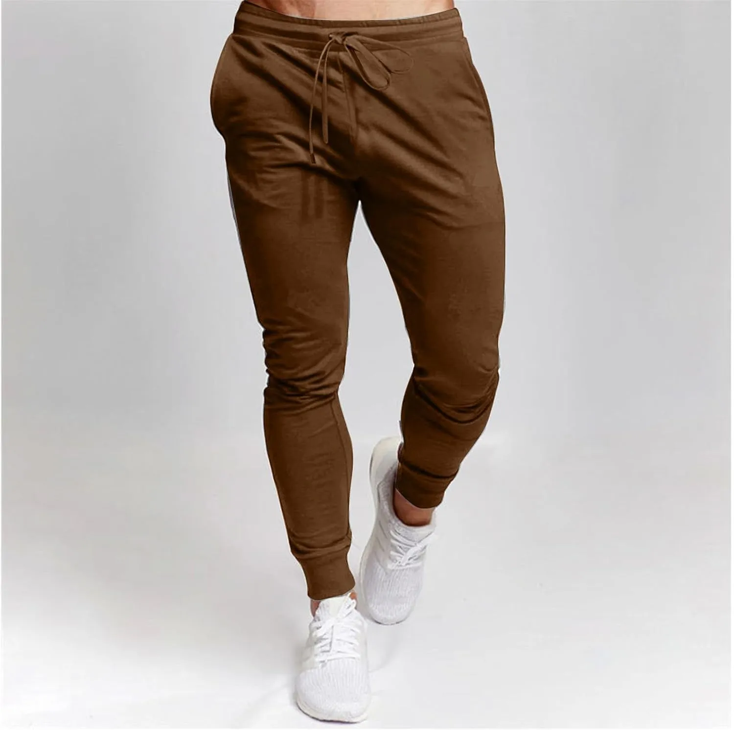 Mens Joggers Sweatpants Slim Fit Workout Training Gym Jogger Pants with Pockets Casual Drawstring Running Sweatpants