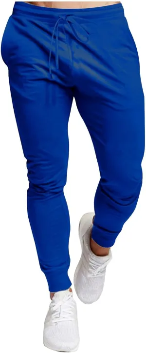 Mens Joggers Sweatpants Slim Fit Workout Training Gym Jogger Pants with Pockets Casual Drawstring Running Sweatpants