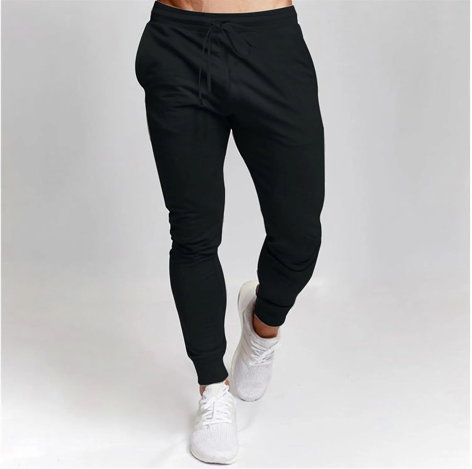 Mens Joggers Sweatpants Slim Fit Workout Training Gym Jogger Pants with Pockets Casual Drawstring Running Sweatpants