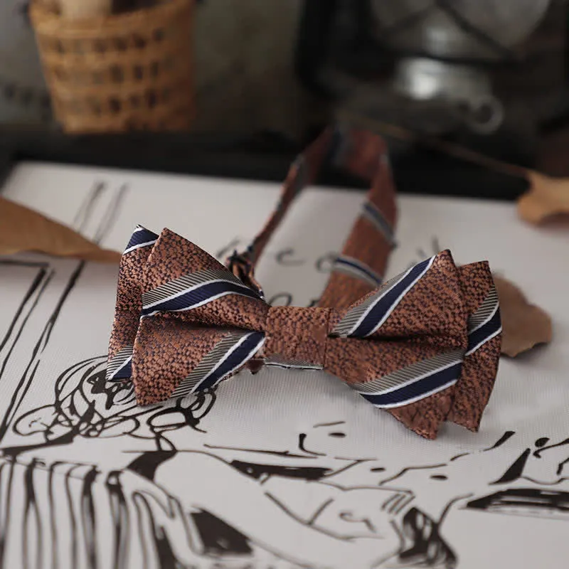 Men's Stylish Striped Dots Bow Tie