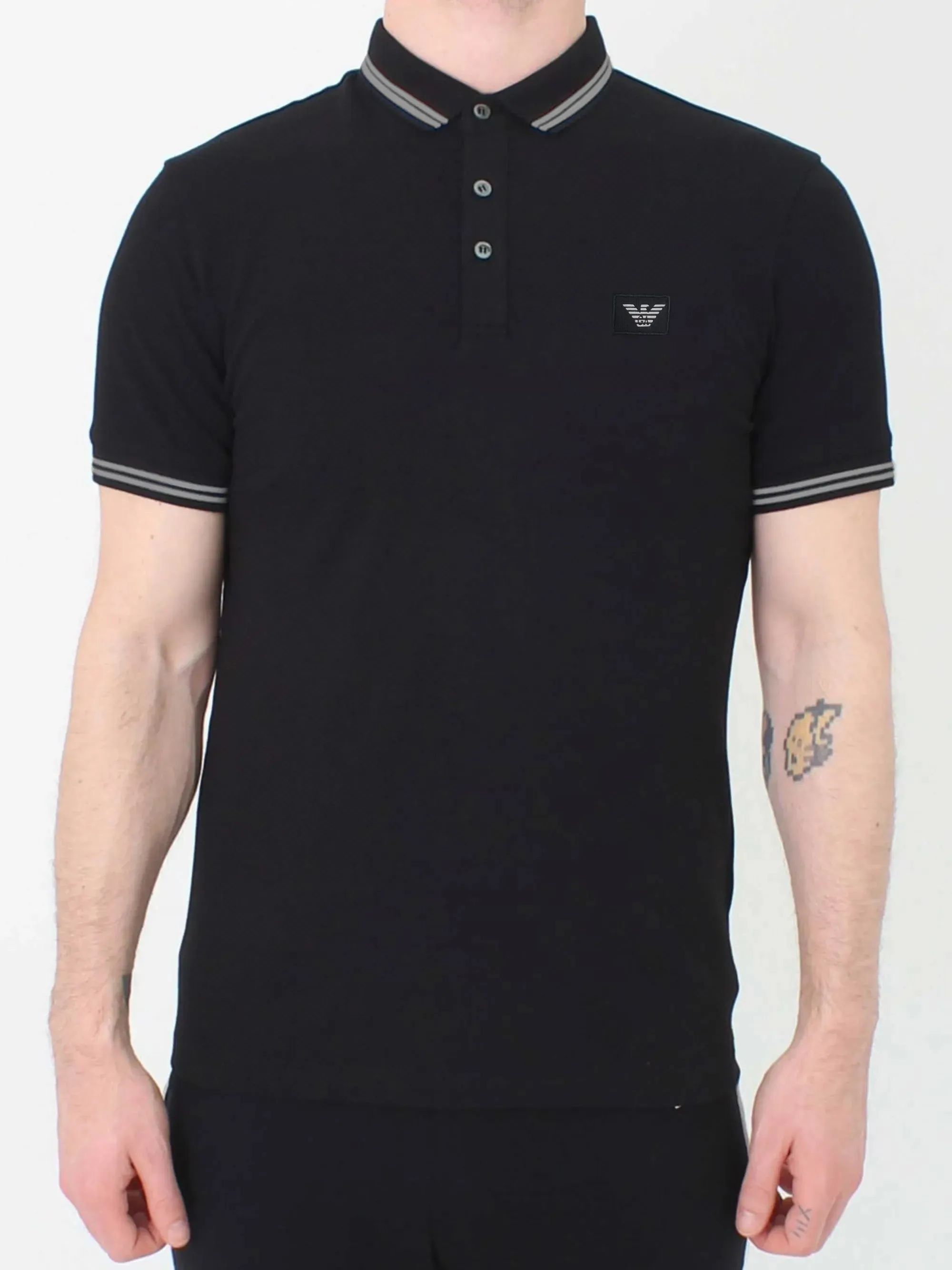 Mens stylish with Contrast Tipping Peach Polo Shirt