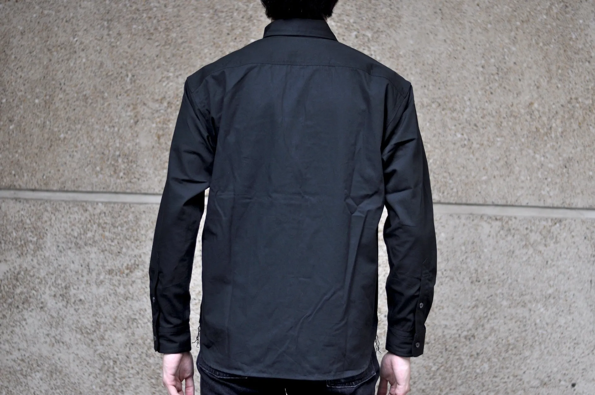 Momotaro 8oz Duck Canvas Military Style Workshirt (Black)