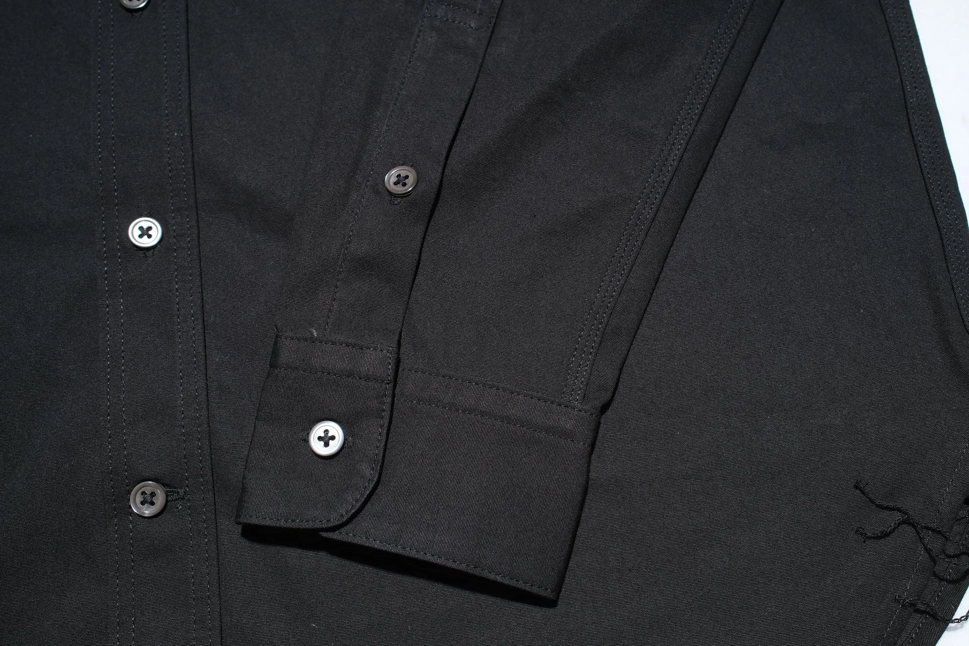 Momotaro 8oz Duck Canvas Military Style Workshirt (Black)