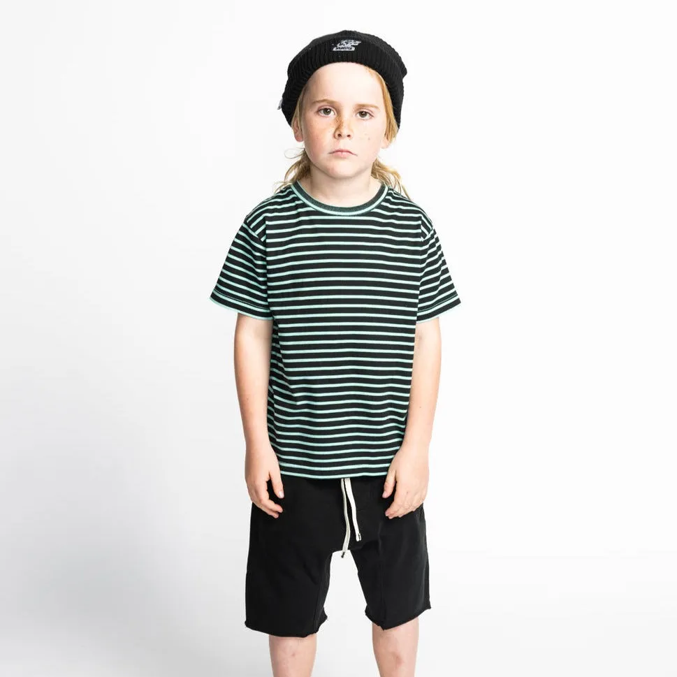 Munster Kids - Starsand Striped Tee in Washed Mint