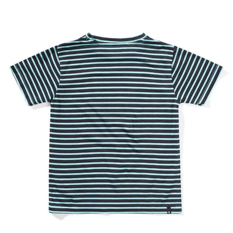 Munster Kids - Starsand Striped Tee in Washed Mint