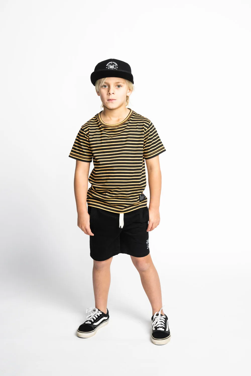 Munster Kids - Starsand Striped Tee in Washed Peach