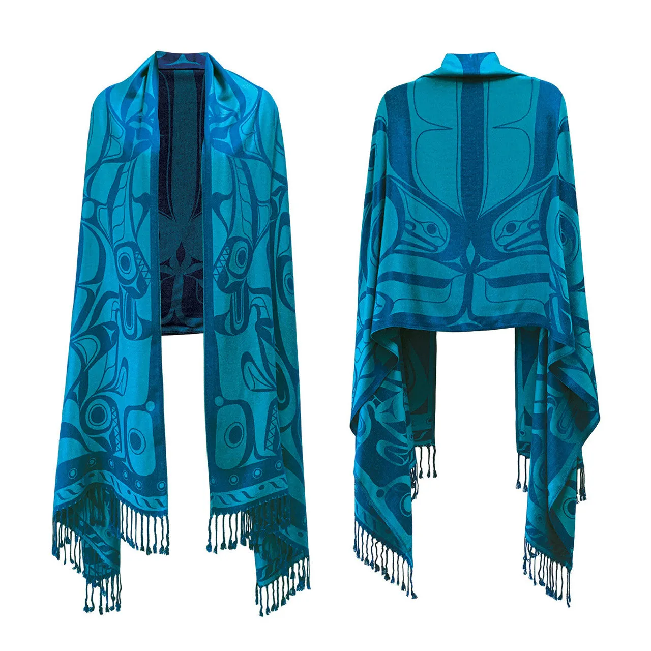 Native Northwest Orca Song Shawl