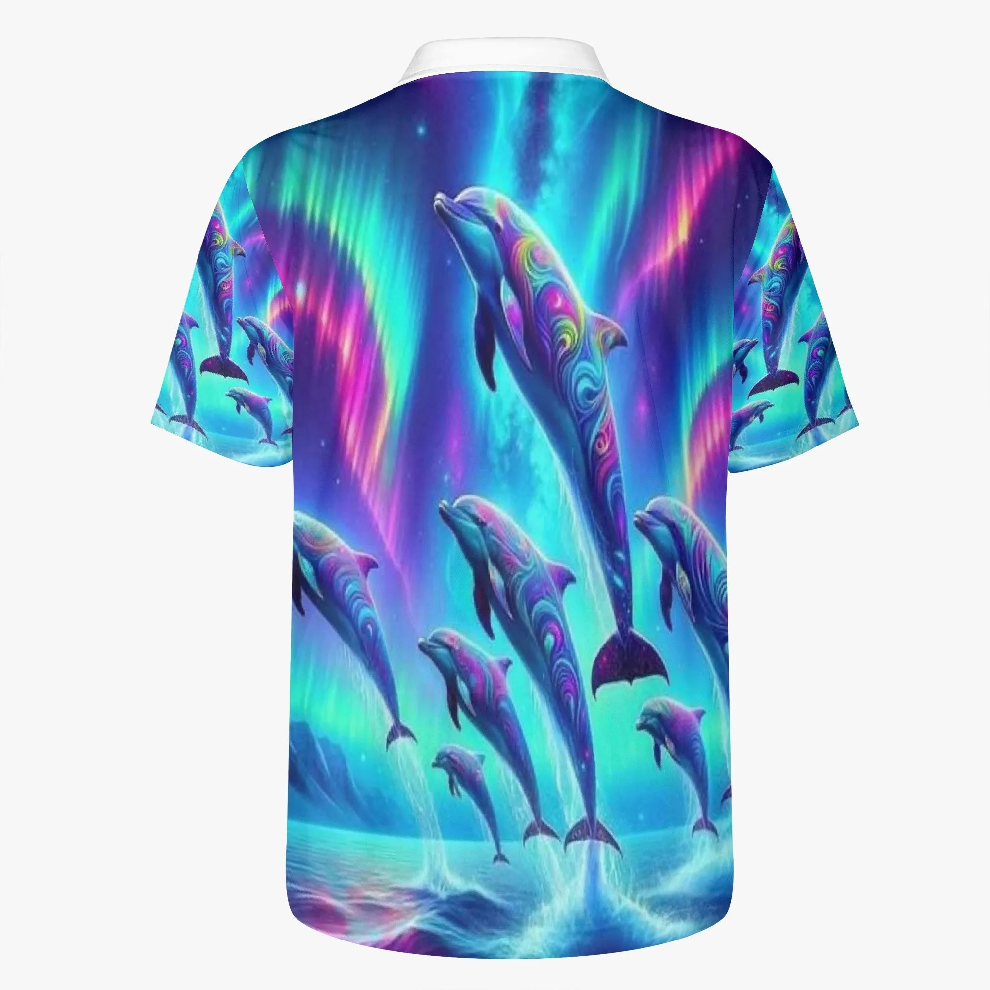 Northern lights Dolphins Polo Shirt