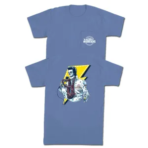 Old Row The Skelvis Pocket Tee in Denim