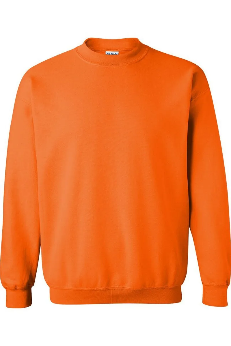 Orange Checkered Coquette Bow Heavy-weight Crew Sweatshirt