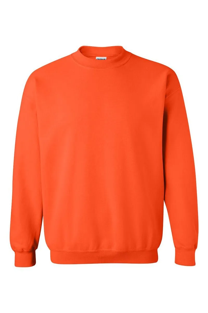 Orange Checkered Coquette Bow Heavy-weight Crew Sweatshirt