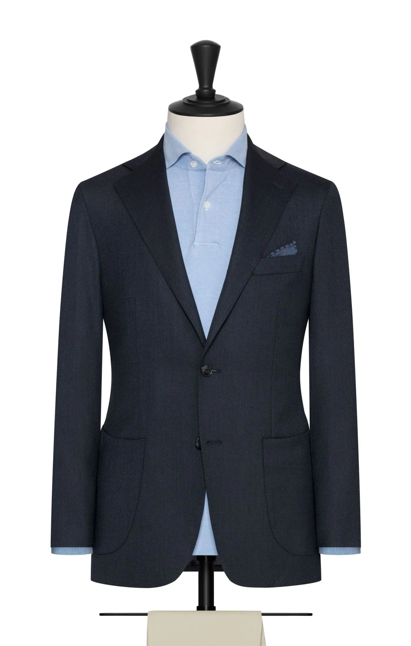 Paulo Oliveira Travel Jacket Midnight Blue Stretch Merino Wool