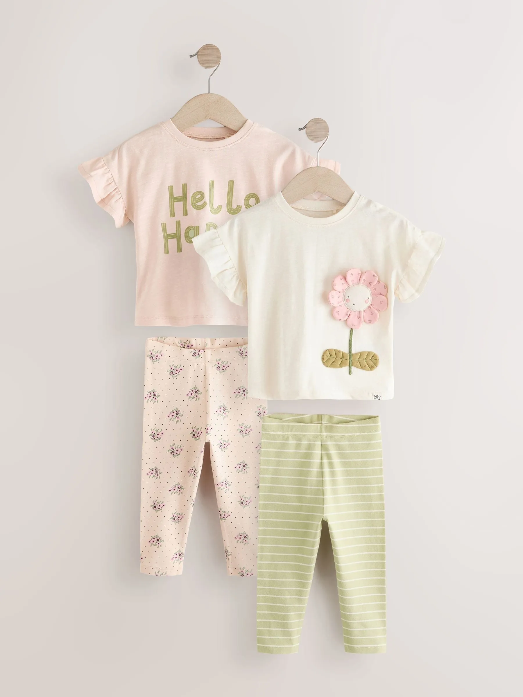 Pink 2 Pack T-Shirt & Leggings Set (3mths-7yrs)