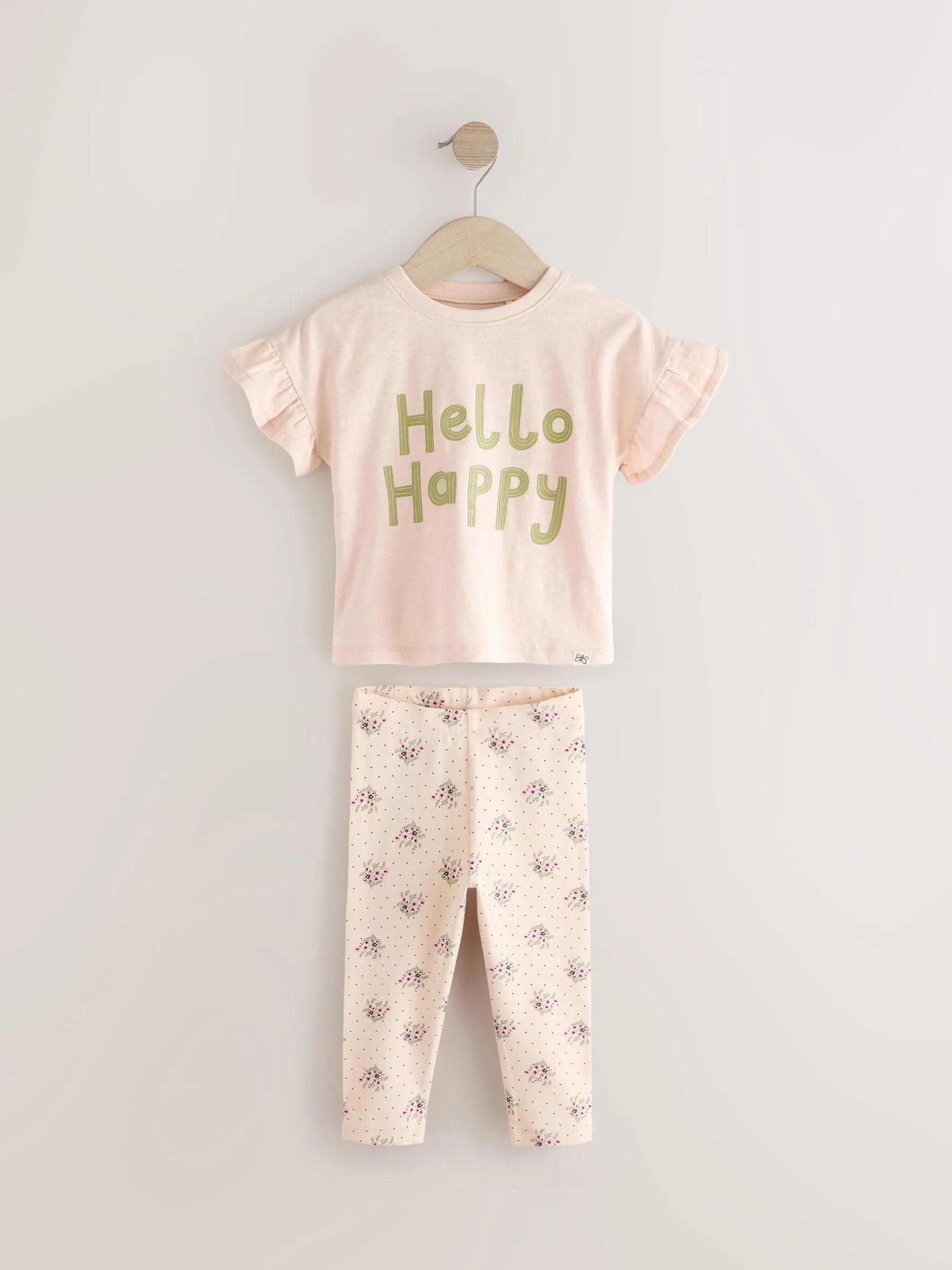 Pink 2 Pack T-Shirt & Leggings Set (3mths-7yrs)
