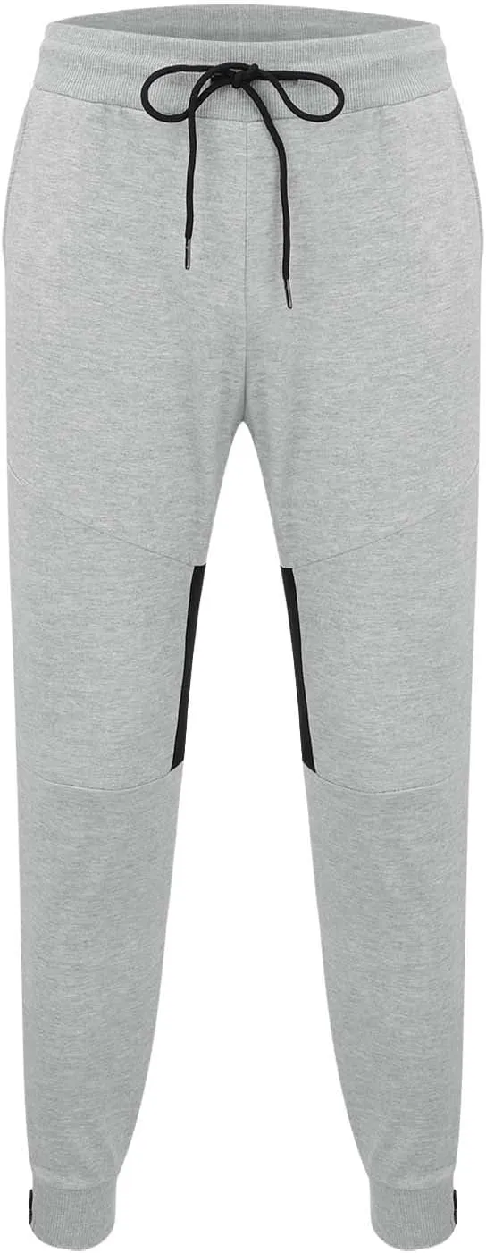 QWENTMTNTY Men's Slim Fit Joggers Sweatpants Casual Stretch Elastic Waist Pants Comfy Cotton Lightweight Gym Workout Pants