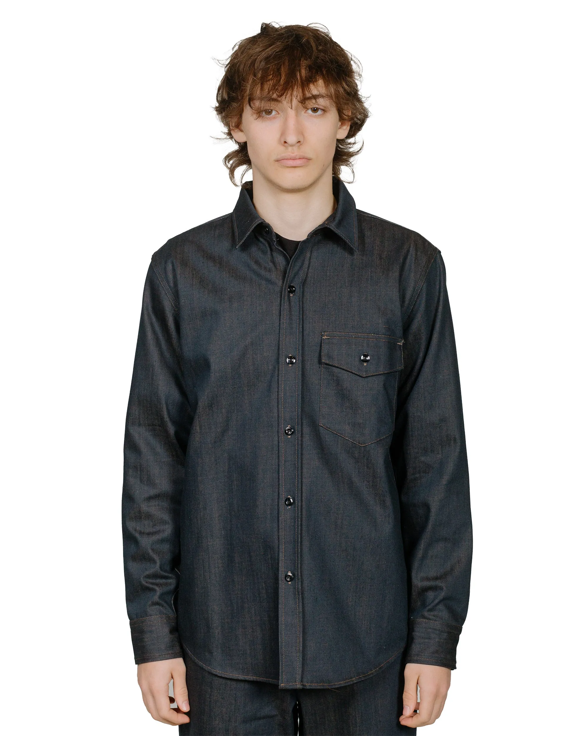 Randy's Garments 1-Pocket Work Shirt Candiani 10oz Printed Denim