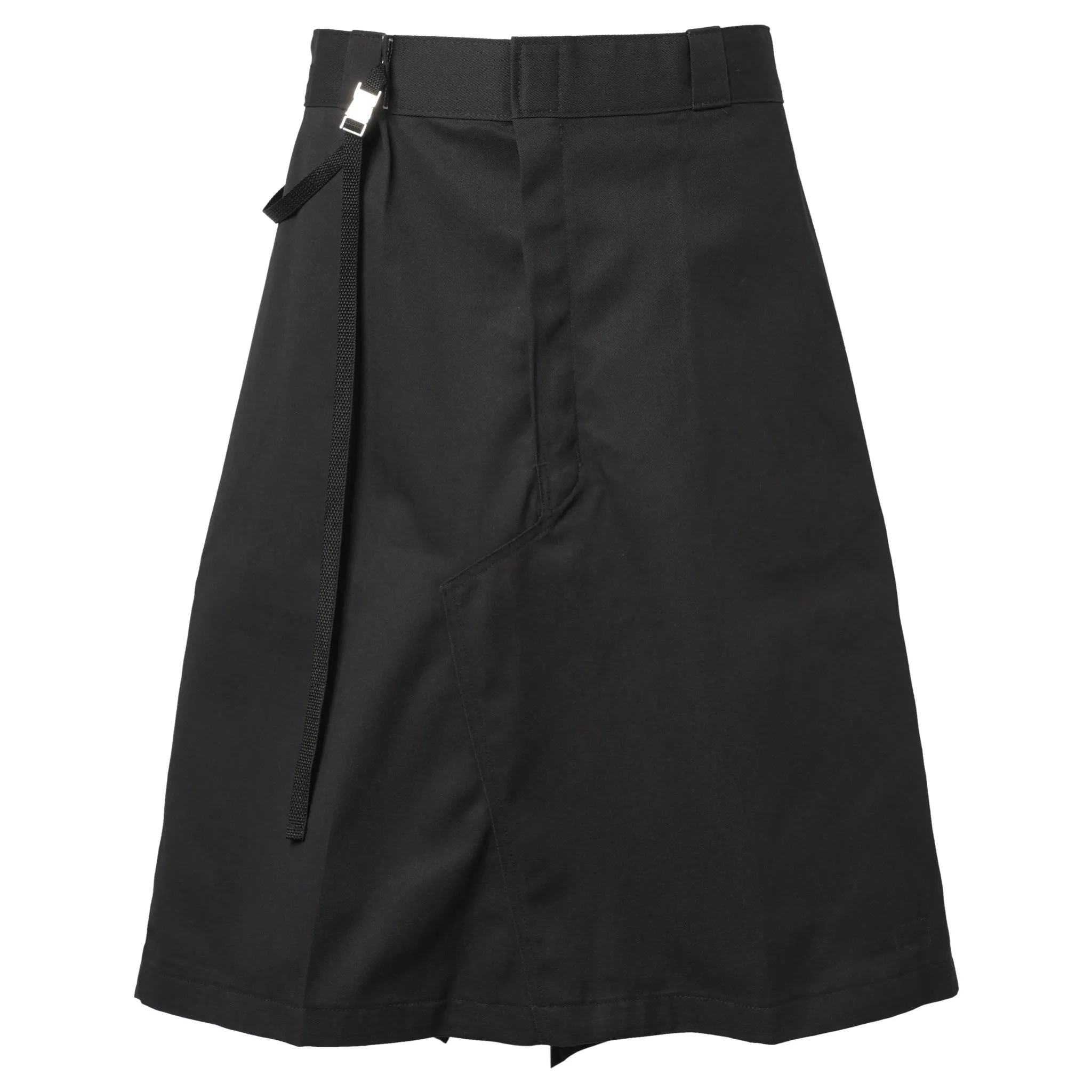 RECONSTRUCTED WORK SKIRT / BLACK