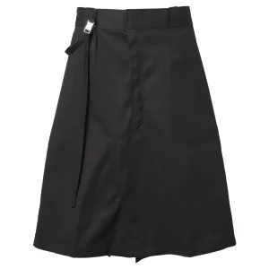 RECONSTRUCTED WORK SKIRT / BLACK