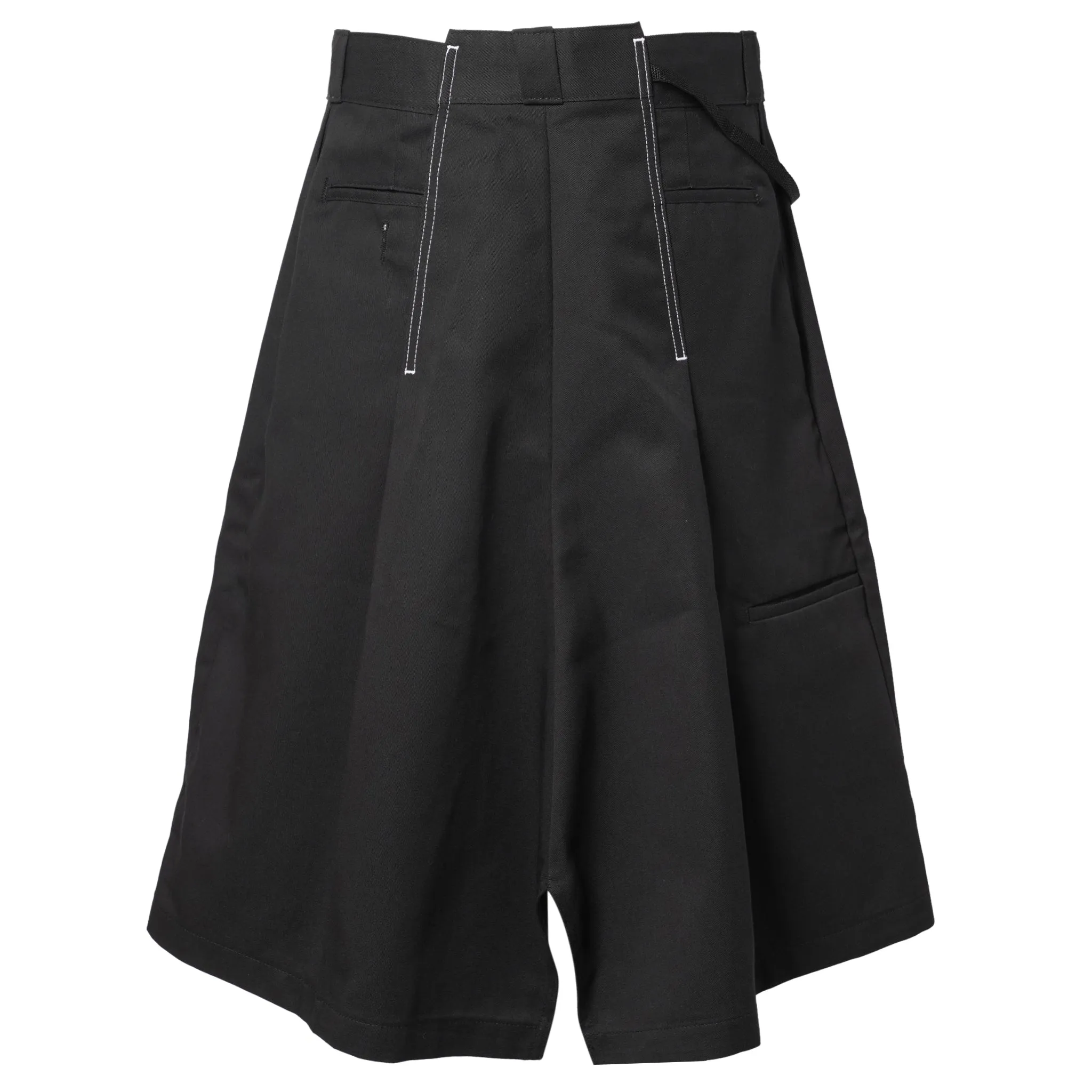 RECONSTRUCTED WORK SKIRT / BLACK