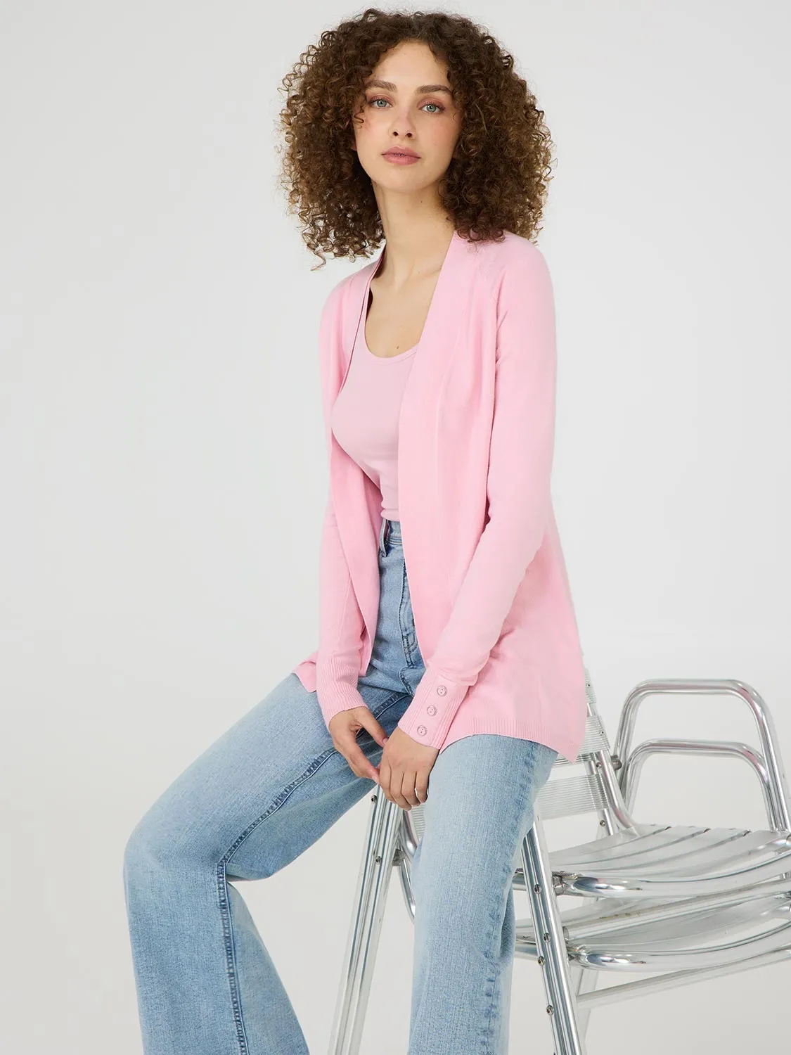 Ribbed Cardigan Duster
