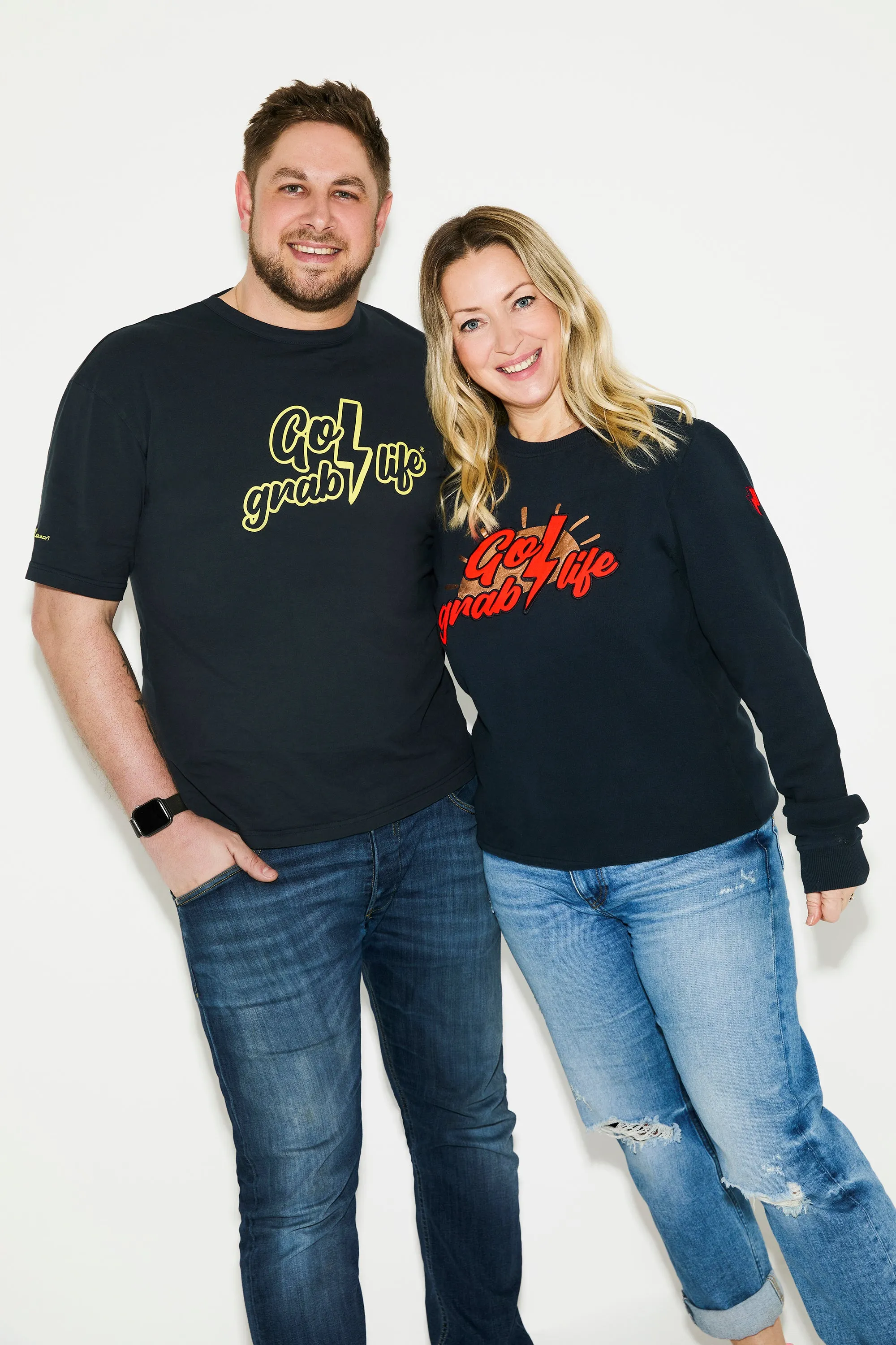 Scamp & Dude x Nicky Newman Navy 'Go Grab Life' Charity Unisex T-Shirt