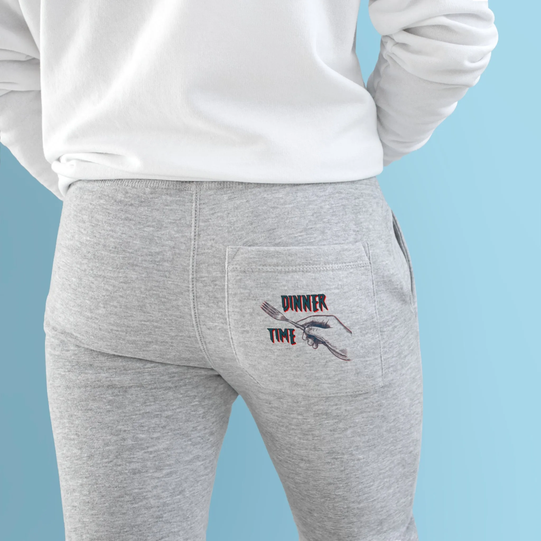 SCBC Unisex "Dinner Time" Fleece Joggers. Joggers, Grey Sweatpants, Casual Wear, Streetwear, Sports Wear, Unisex, Sweatpants, Brand Name.