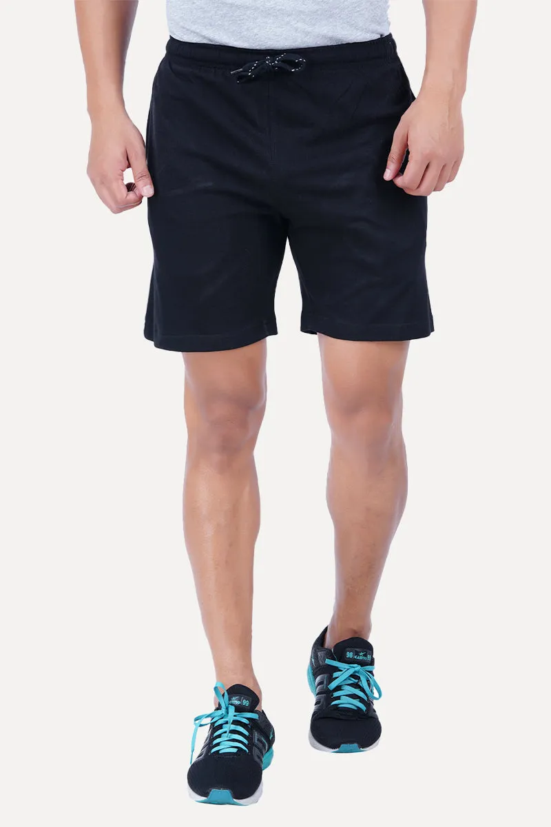 Shorts - Black Knitted Shorts For Mens | Ariser
