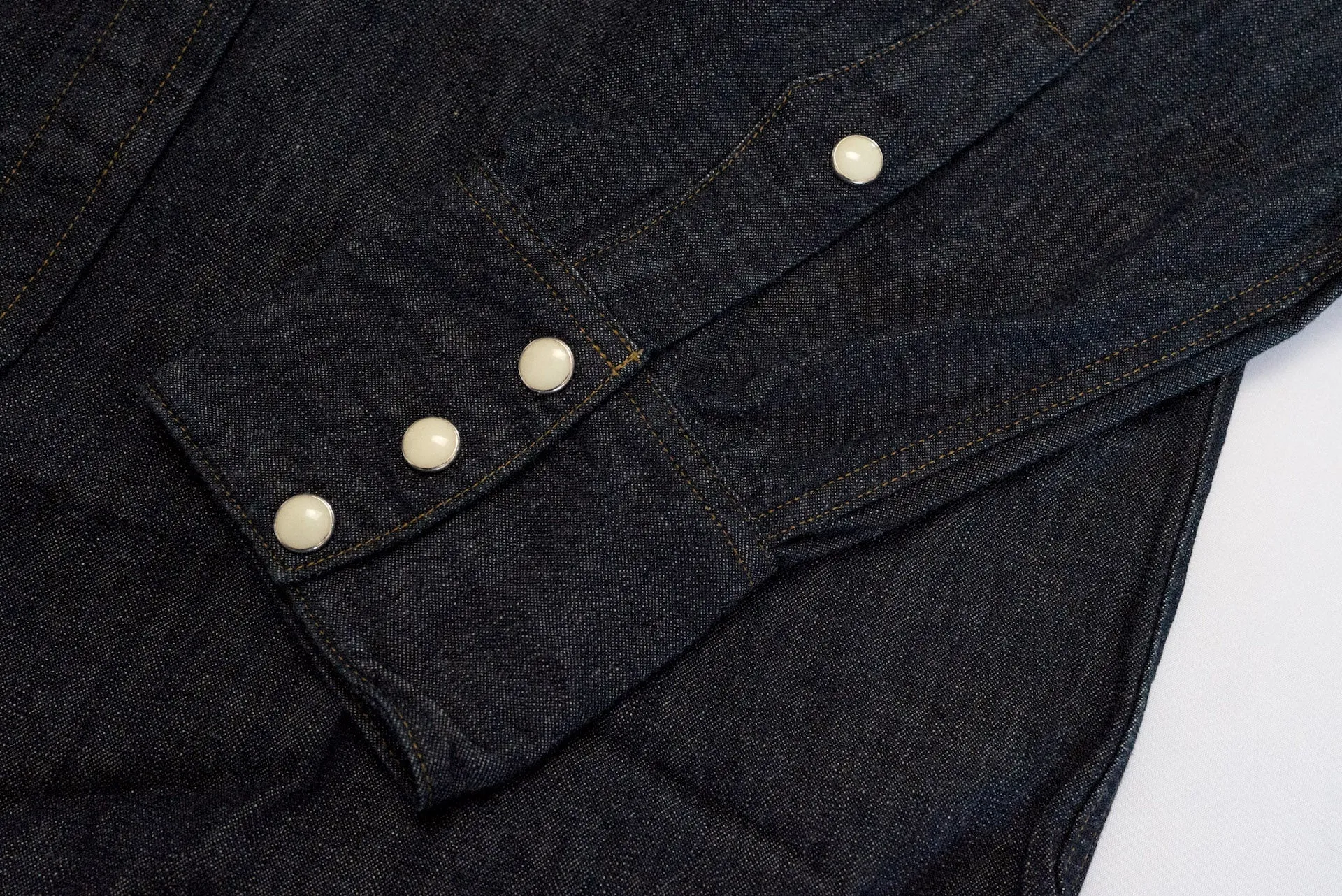 Stevenson Overall Co. 'Cody' 6.5oz Denim Western Shirt (Indigo)