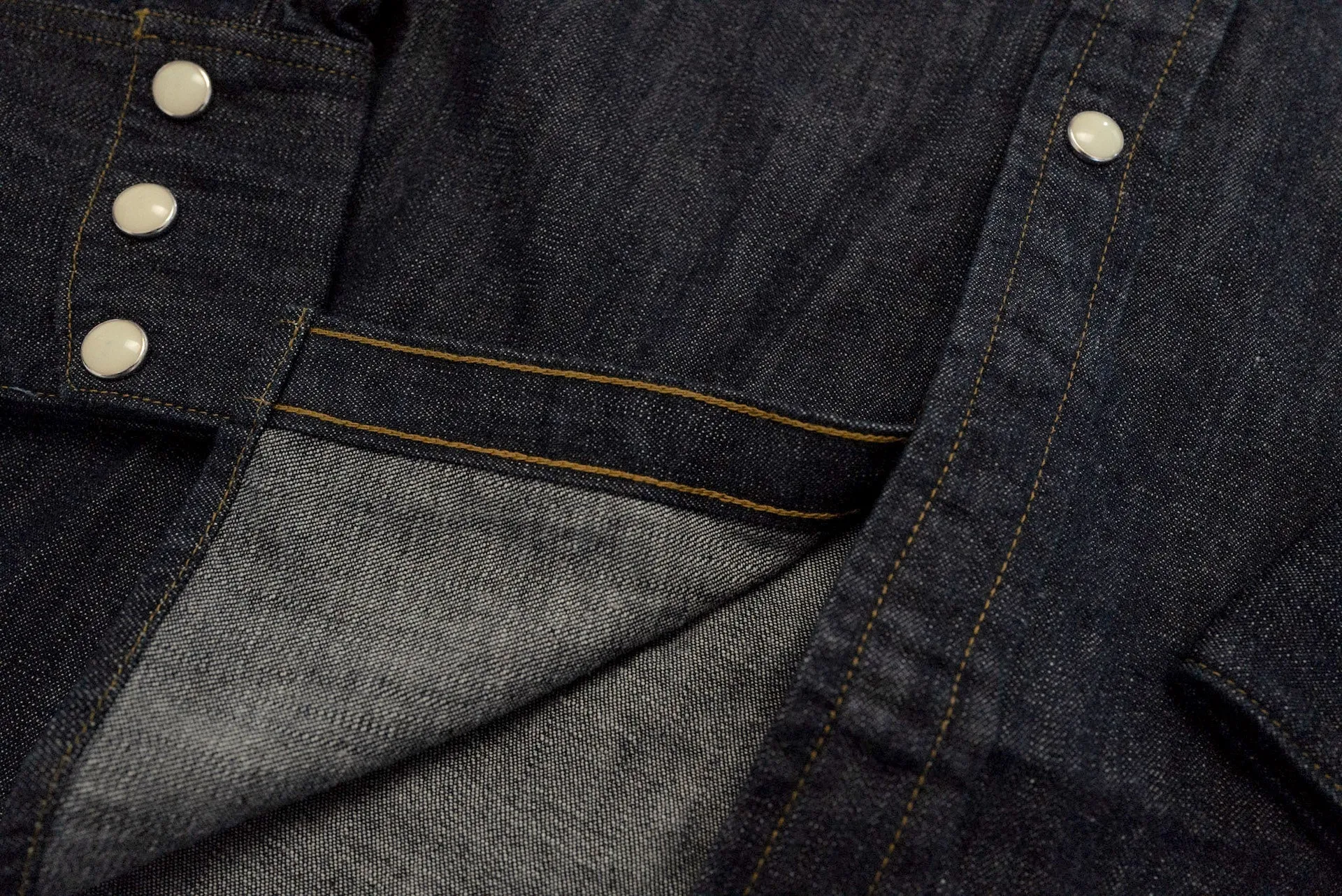 Stevenson Overall Co. 'Cody' 6.5oz Denim Western Shirt (Indigo)