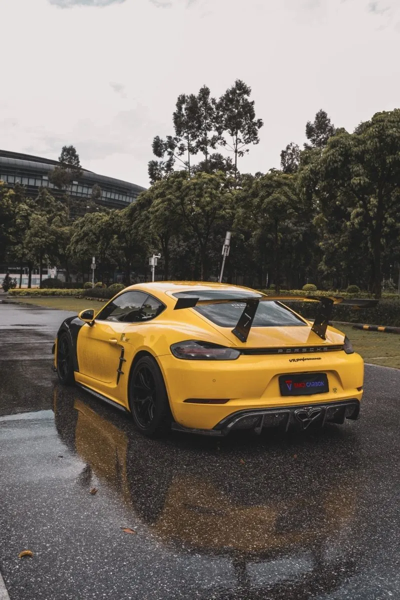 TAKD Side Skirts for Porsche 718 Cayman / Boxster / GTS / GT4 / Spyder Pre-preg Carbon Fiber