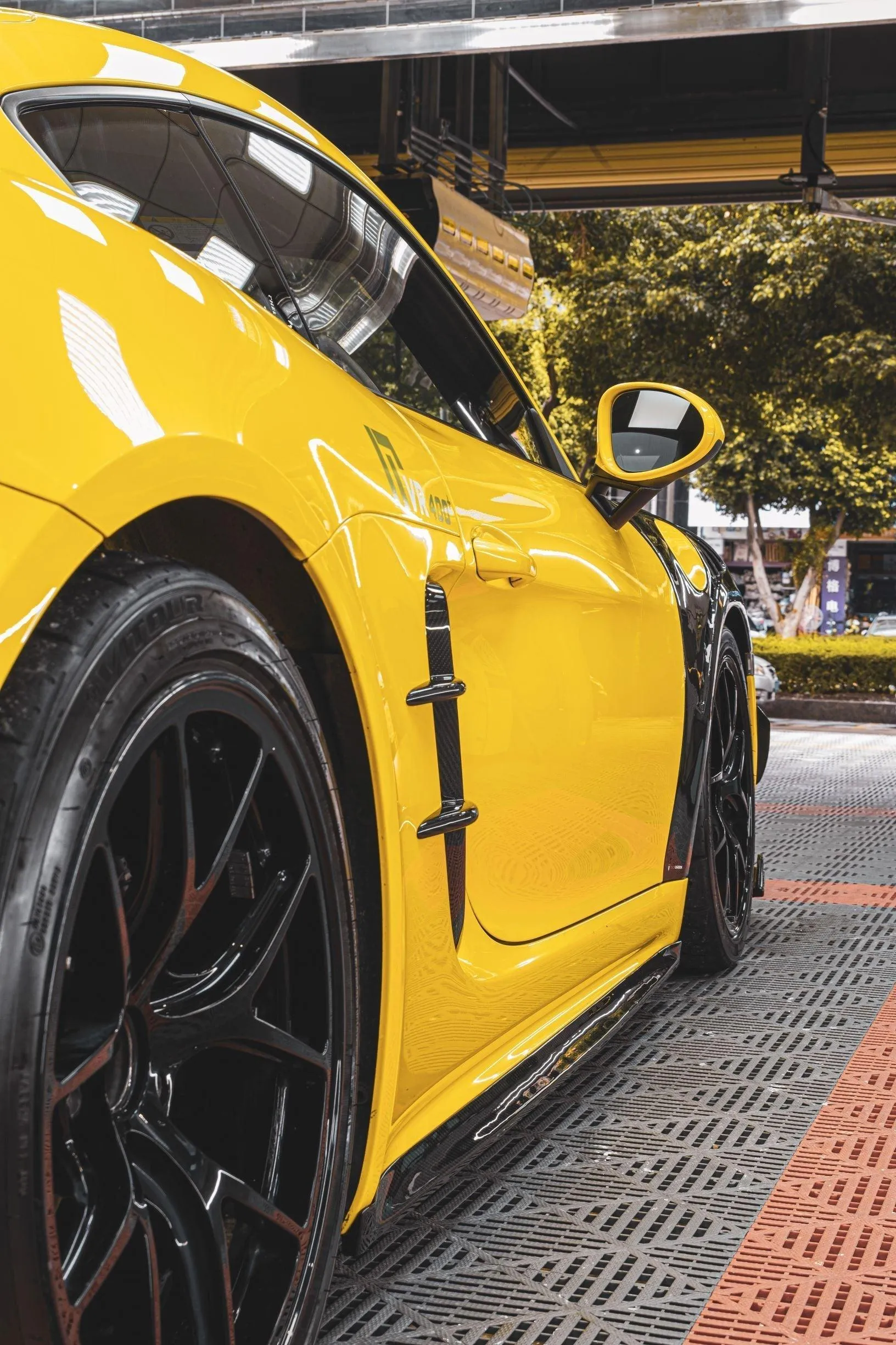 TAKD Side Skirts for Porsche 718 Cayman / Boxster / GTS / GT4 / Spyder Pre-preg Carbon Fiber