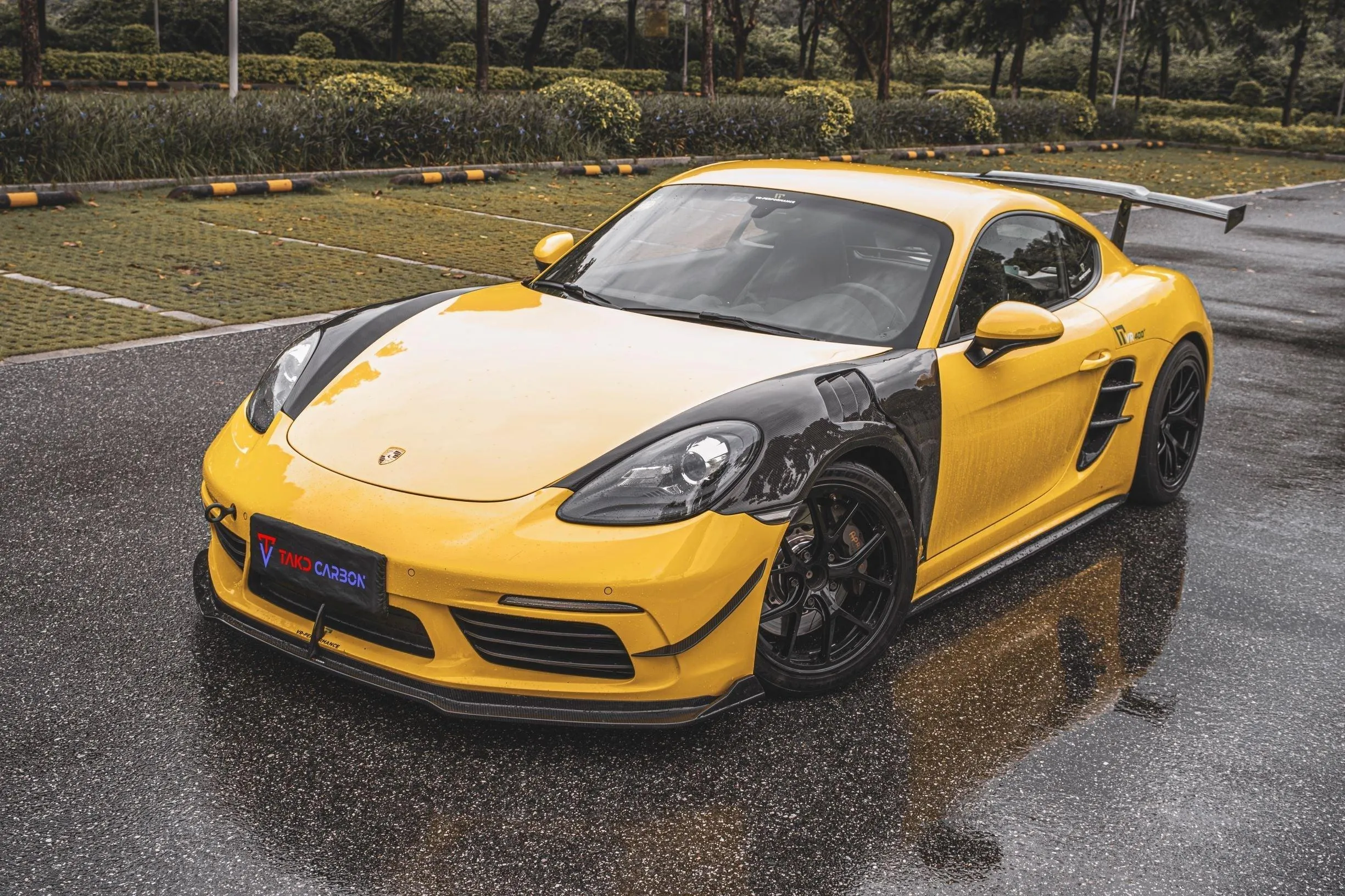 TAKD Side Skirts for Porsche 718 Cayman / Boxster / GTS / GT4 / Spyder Pre-preg Carbon Fiber