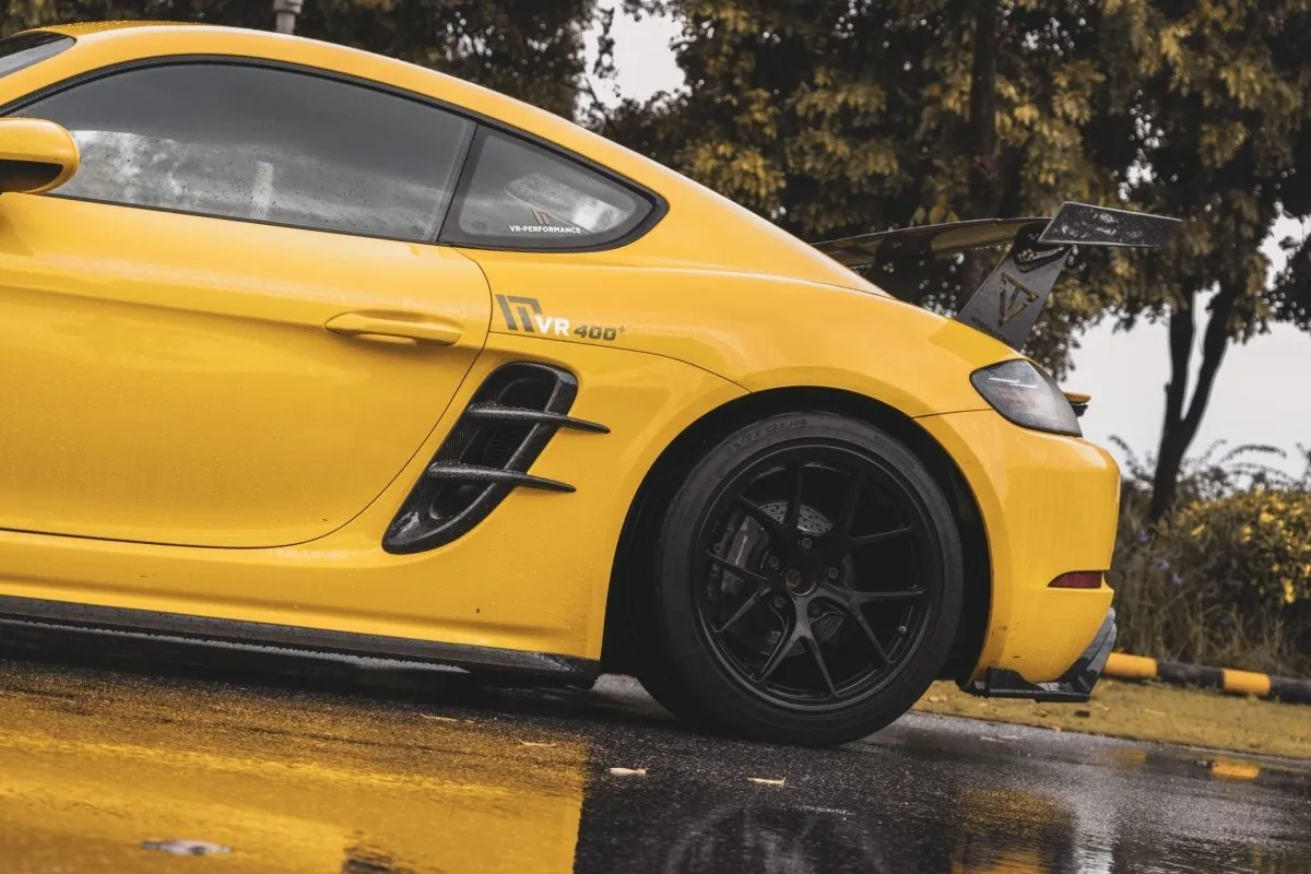 TAKD Side Skirts for Porsche 718 Cayman / Boxster / GTS / GT4 / Spyder Pre-preg Carbon Fiber