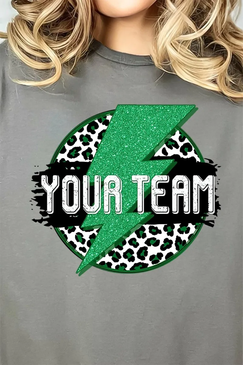 Team Strike Green and Black Sleeve Relaxed Fit T-Shirt