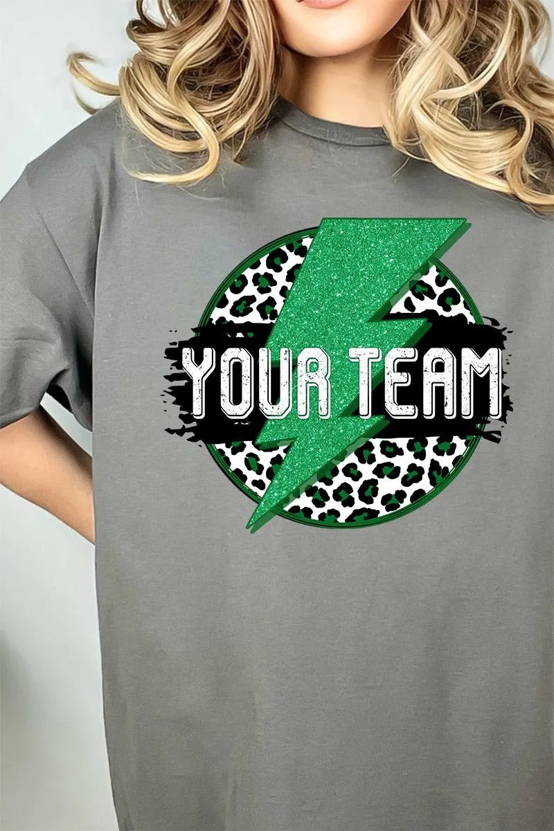Team Strike Green and Black Sleeve Relaxed Fit T-Shirt