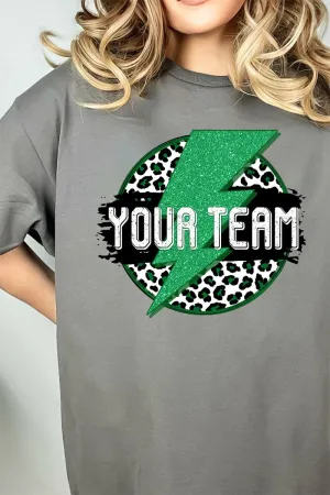 Team Strike Green and Black Sleeve Relaxed Fit T-Shirt