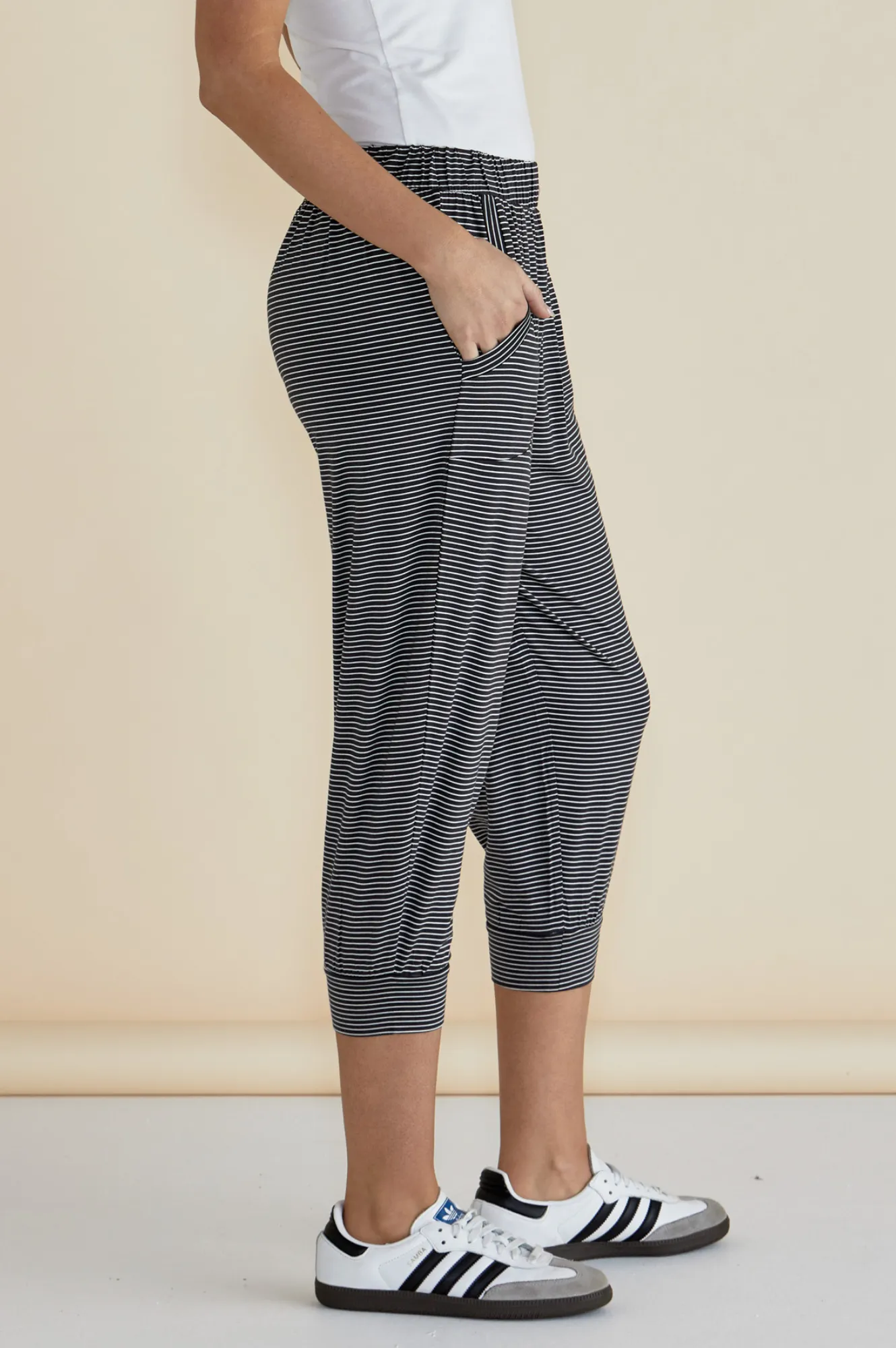 Tokyo Pants - Charcoal Stripe