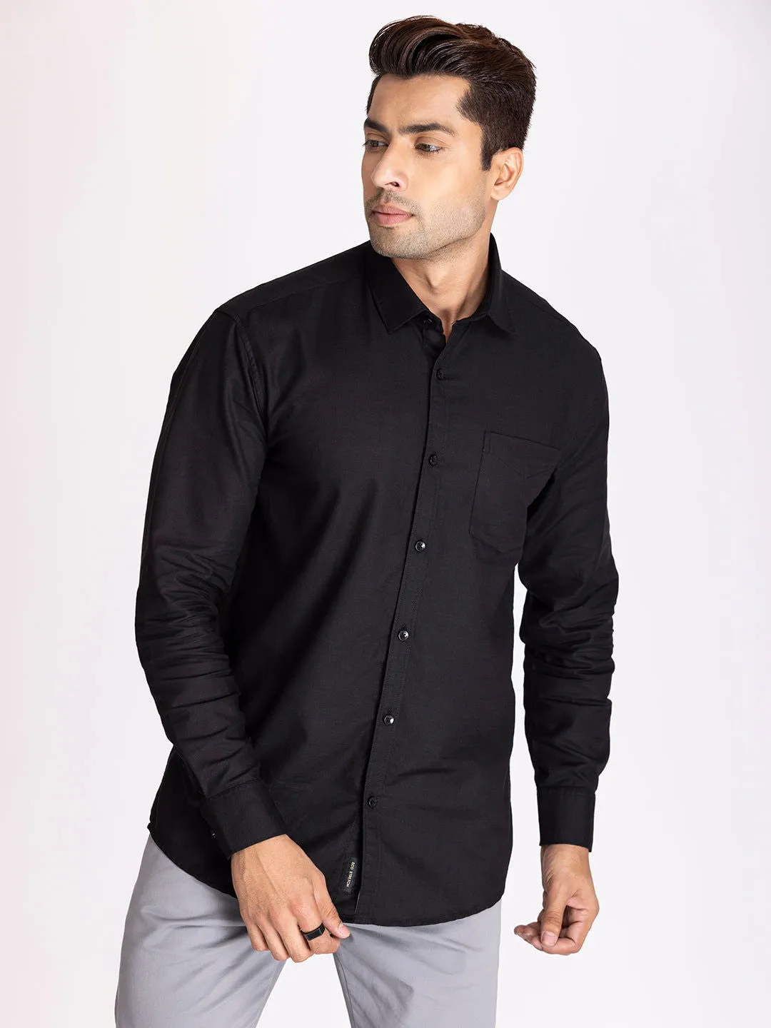 TWILL SHIRT - BLACK
