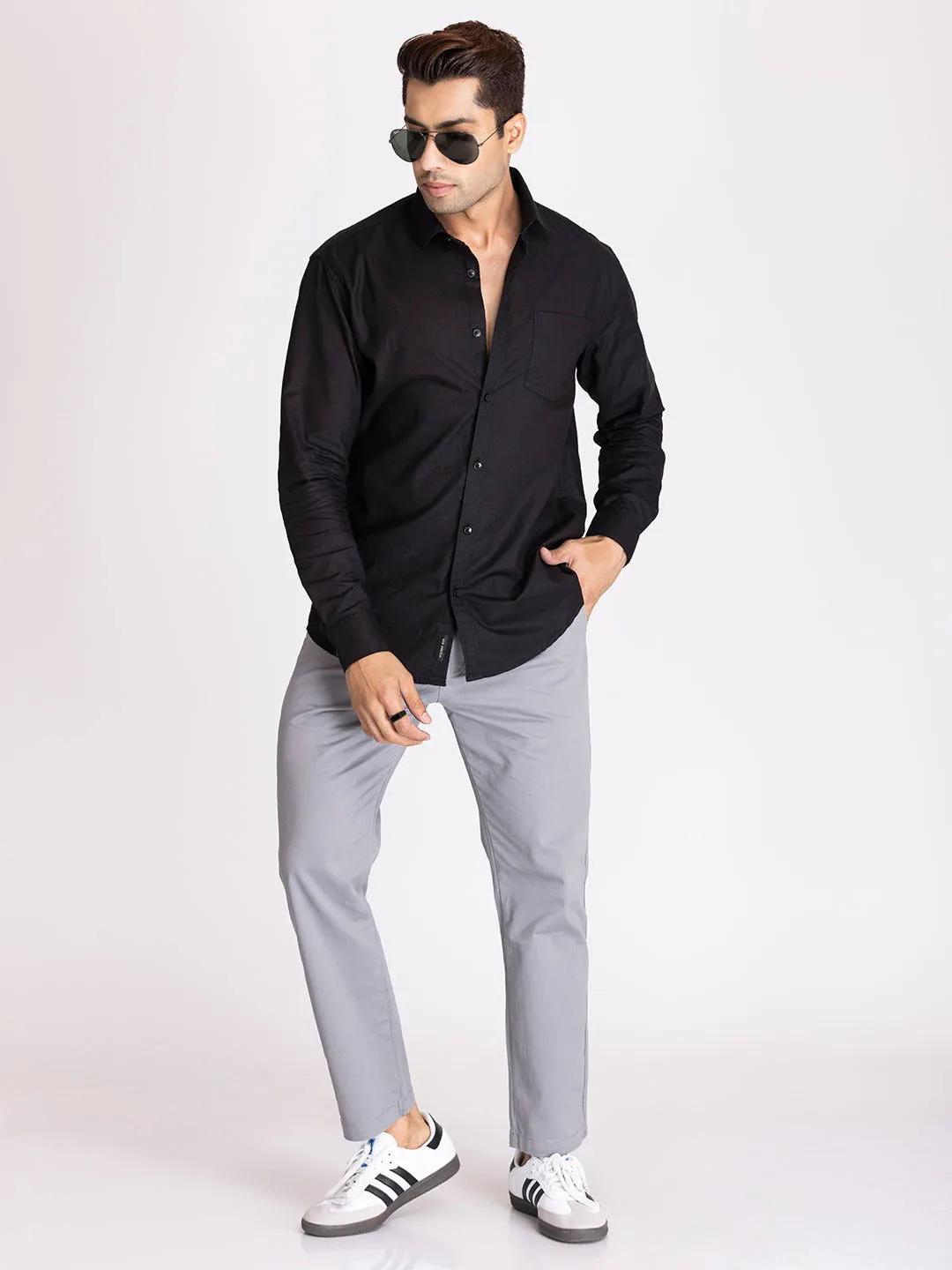 TWILL SHIRT - BLACK