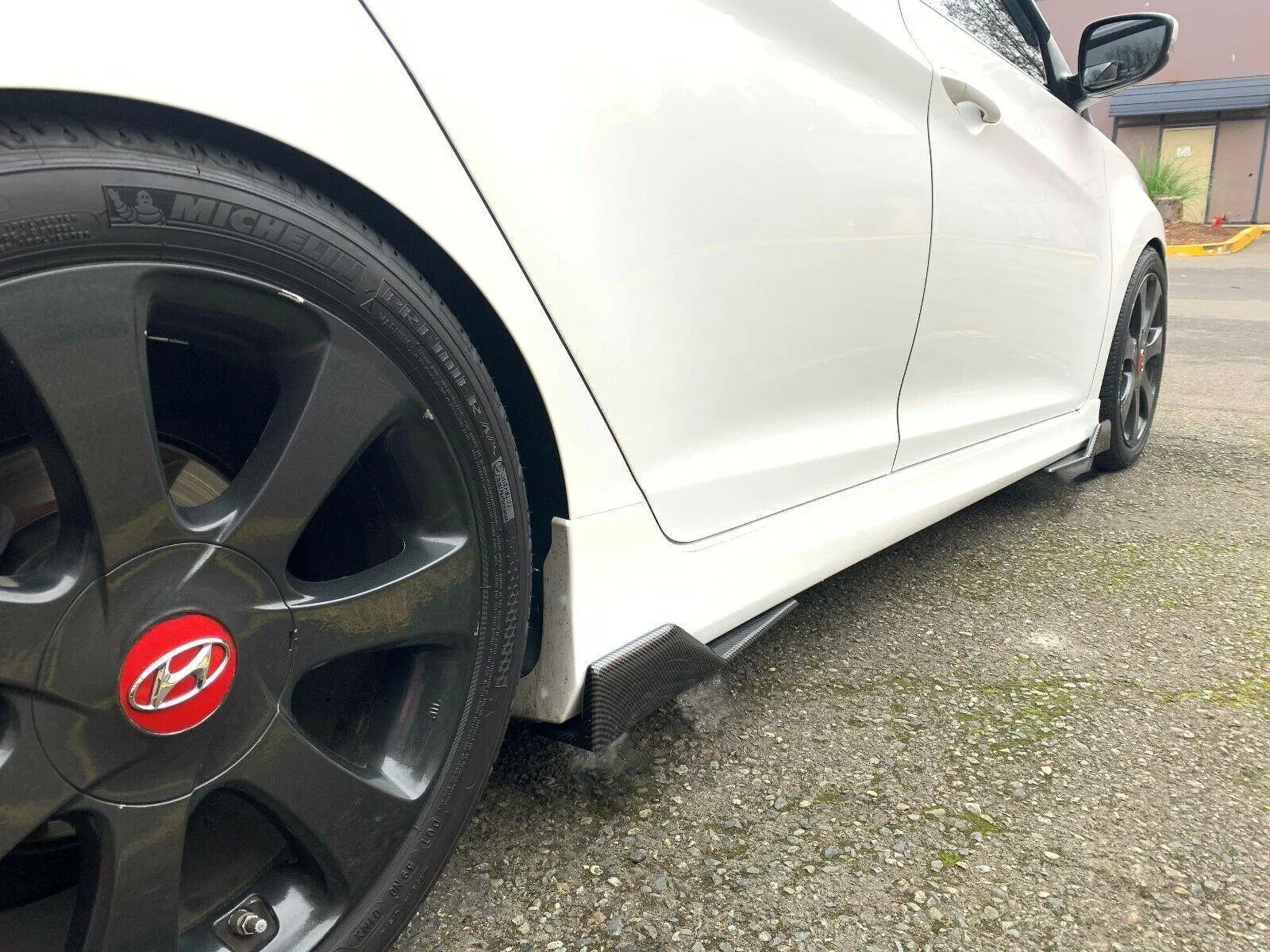 Universal Bottom Line Side Skirts Body Kit 45cm/ 17.7" (Carbon Fiber Print, 2 pcs)