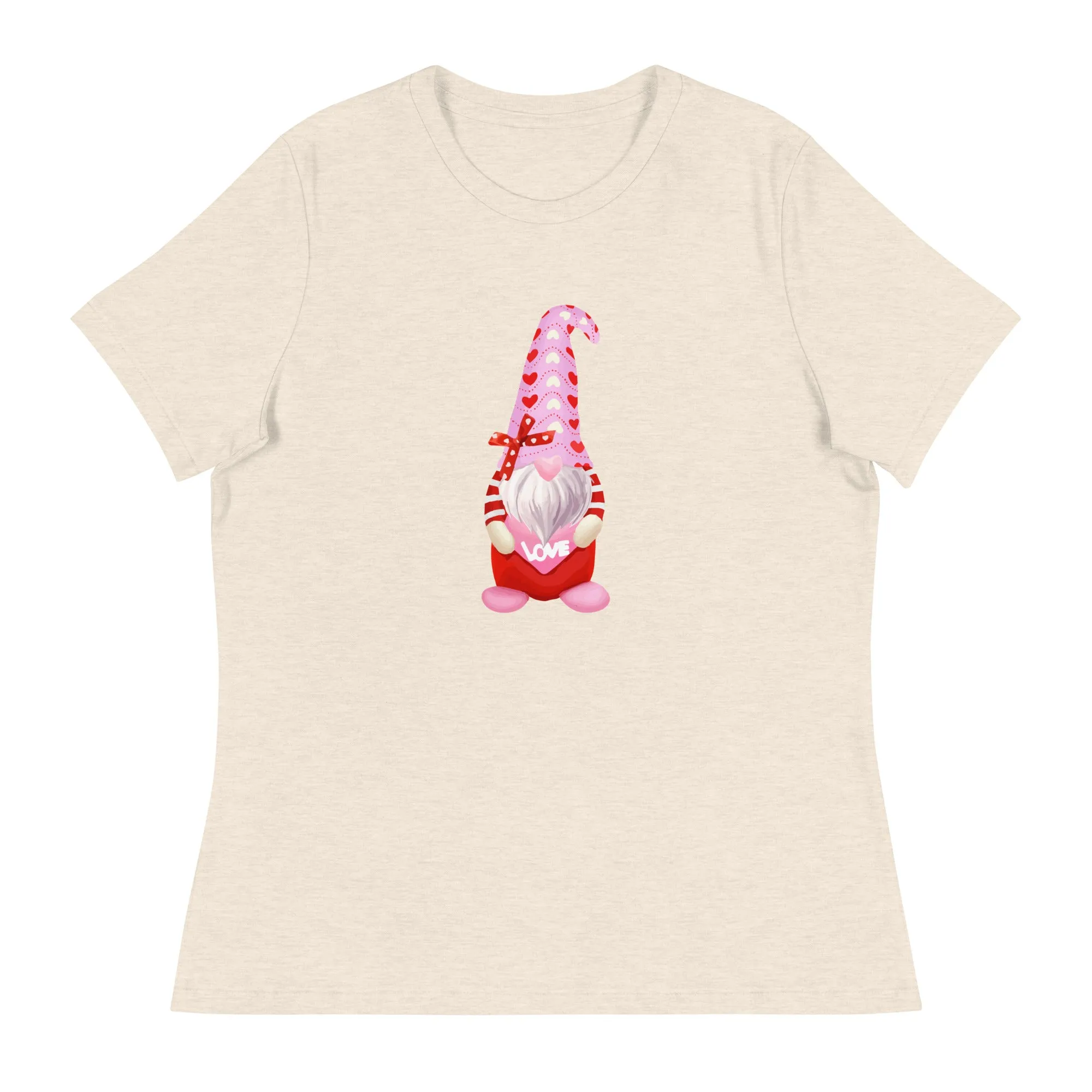 Valentine Gnome Women's Relaxed T-Shirt