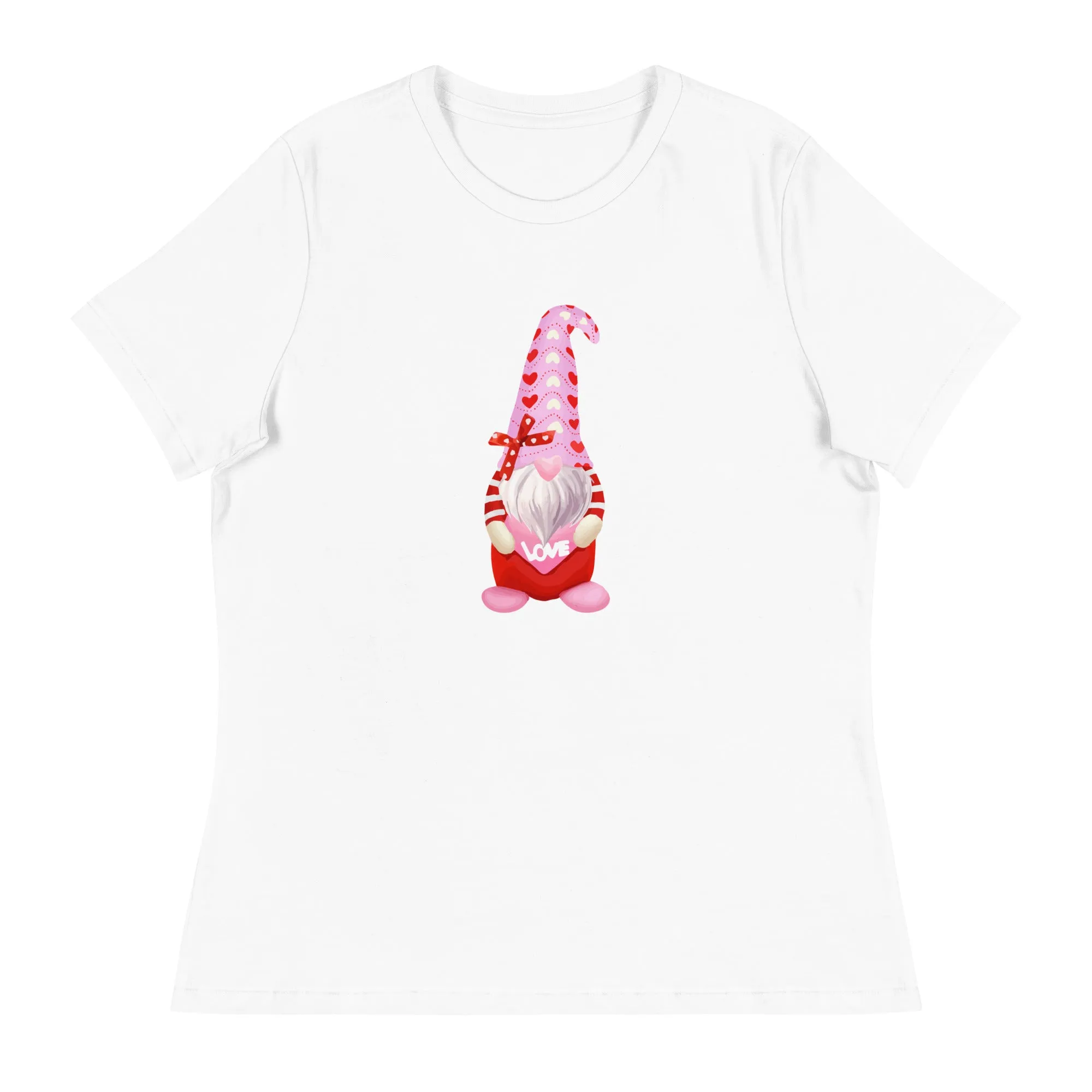 Valentine Gnome Women's Relaxed T-Shirt
