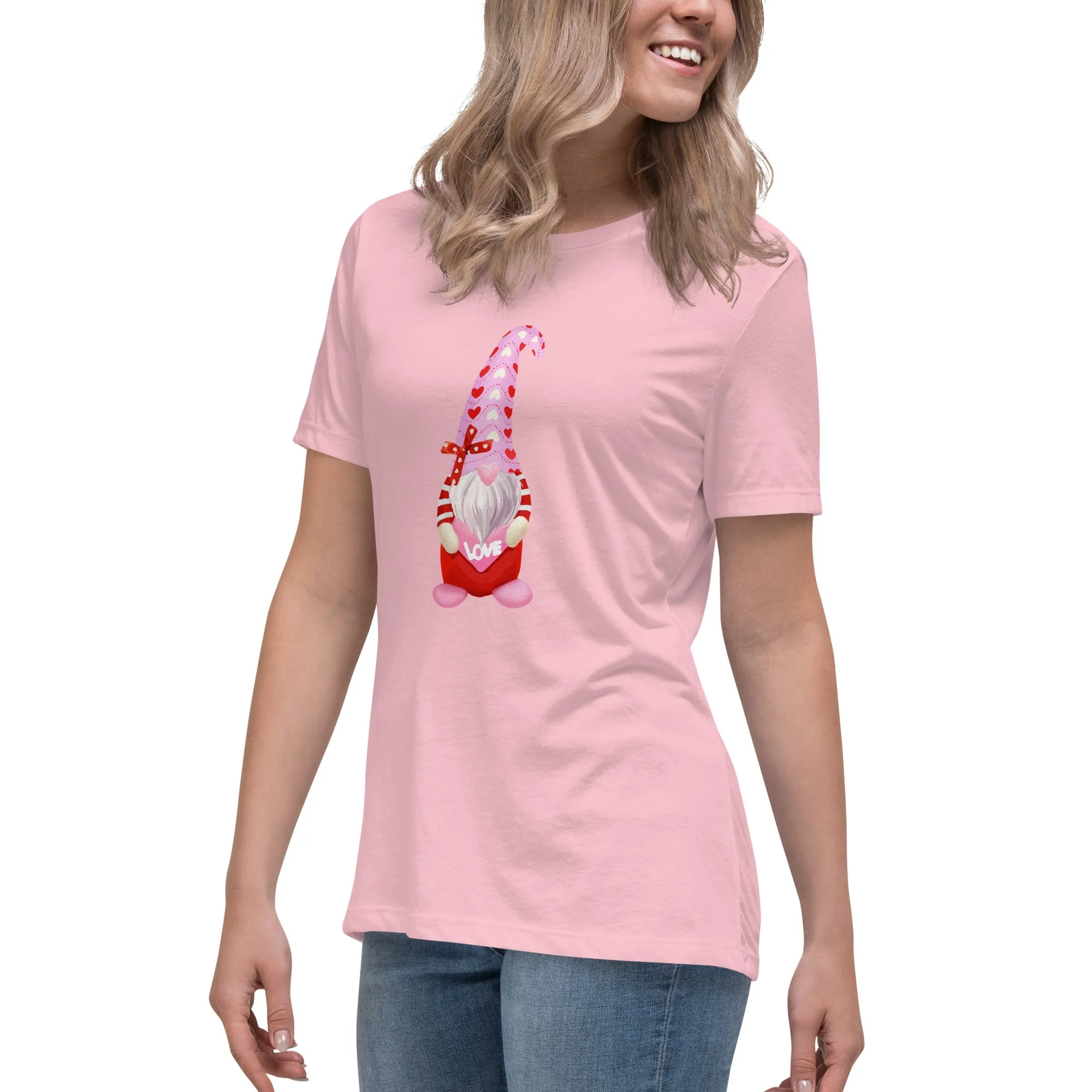 Valentine Gnome Women's Relaxed T-Shirt