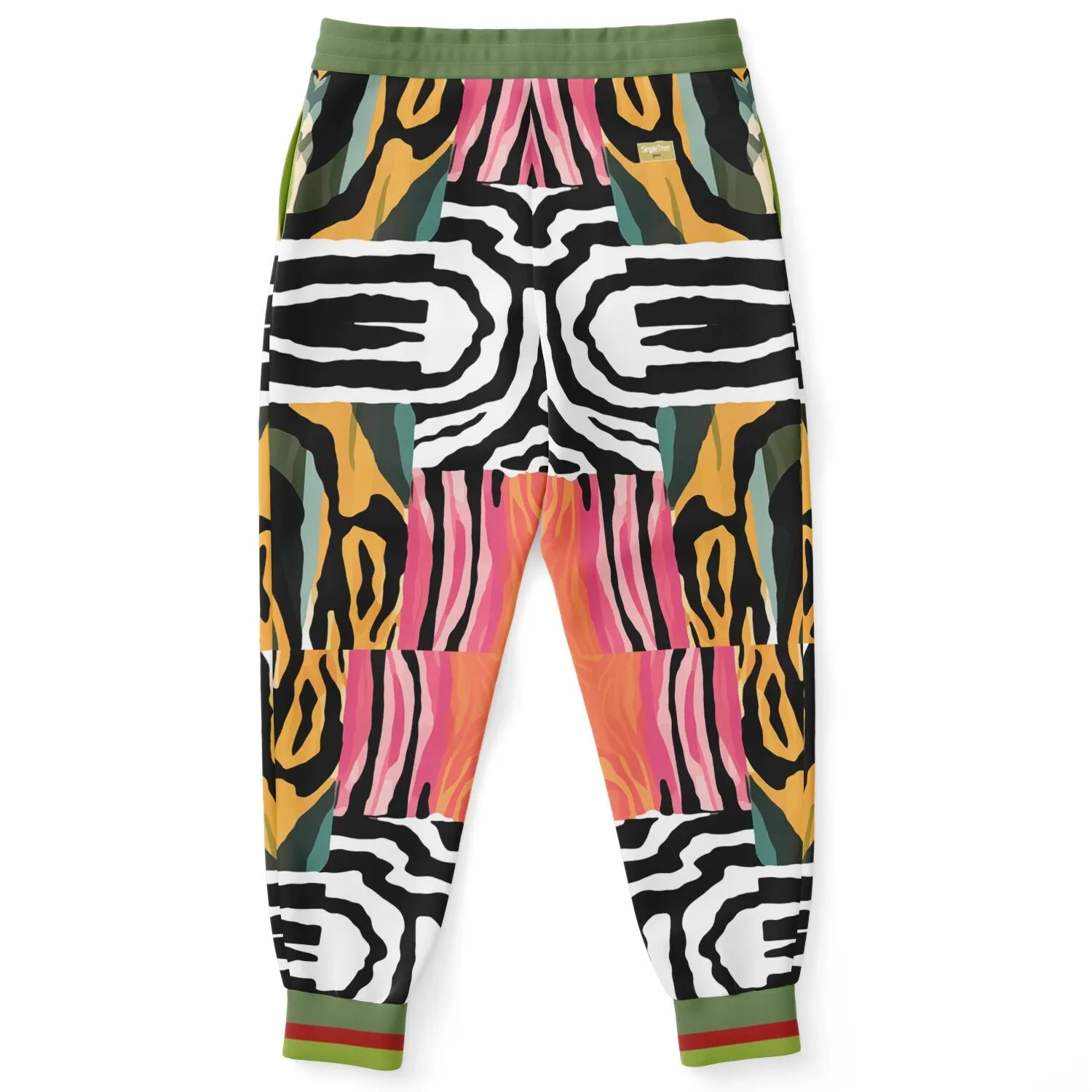 Walk on the Wild Side Abstract Zebra Print Eco-Poly Unisex Joggers