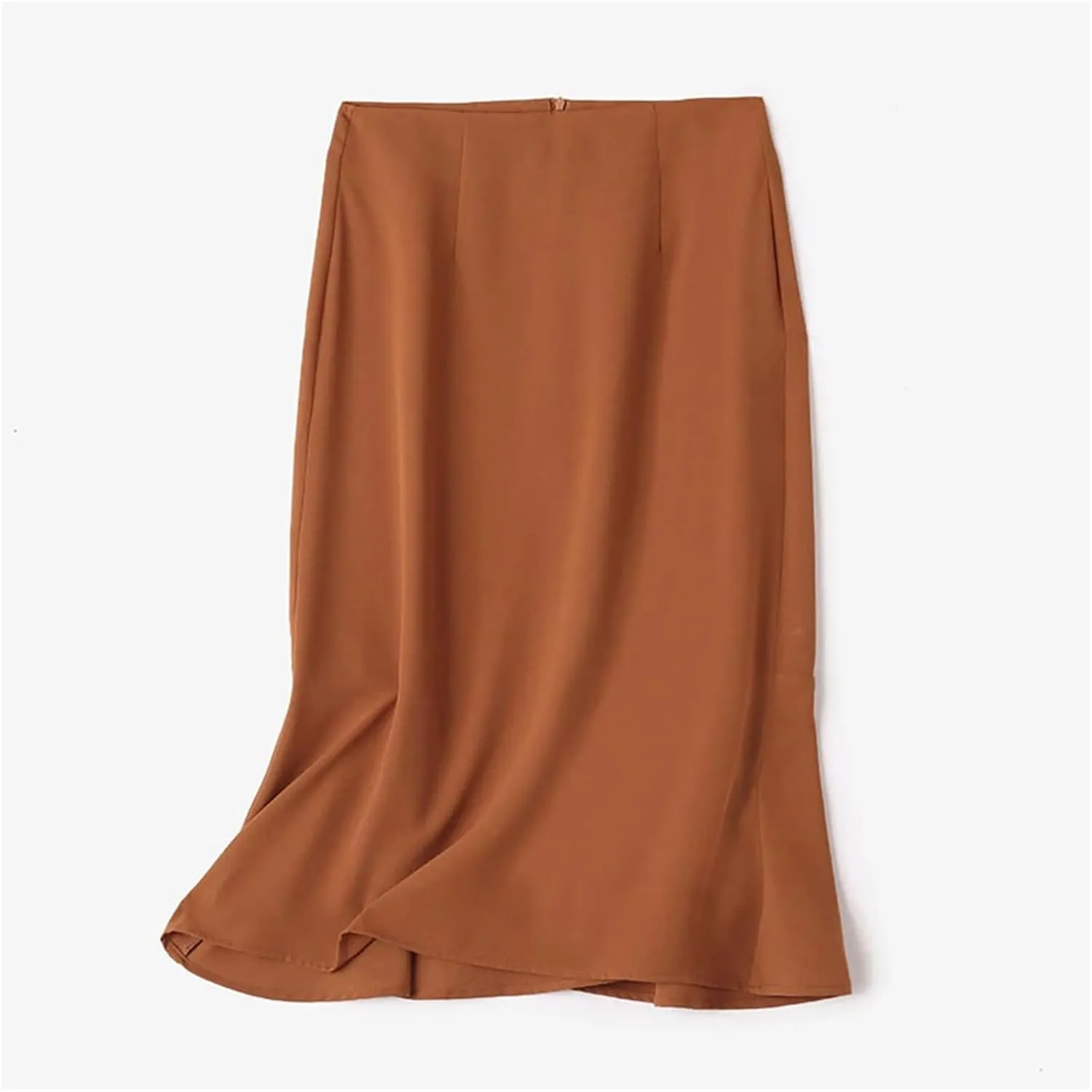 Women Bodycon Skirts Work Pencil Skirt High Waist Solid Knee-Length Skirt