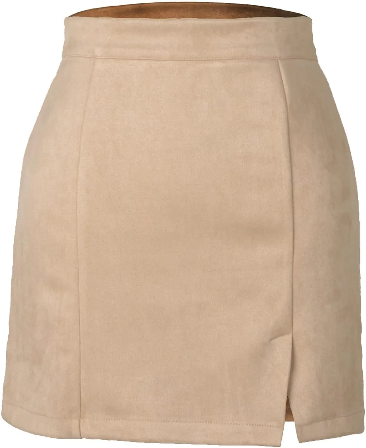 Women's Slit Zipper Slim Fit Mini Skirts Sexy High Waist Solid Office Business Work Skirt Casual A Line Short Skirt