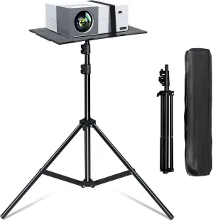YOWHICK Projector Tripod Stand for 23" to 61", Foldable Laptop Tripod, Multifunctional DJ Racks/Projector Stand